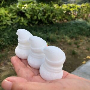 White Marble Snowman Crystal Carving wholesale product photo 3