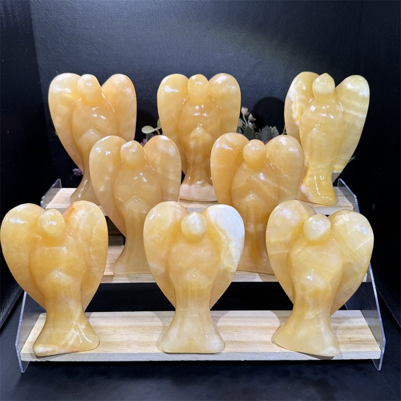 Yellow Calcite Angel Crystal Carving wholesale product photo 1