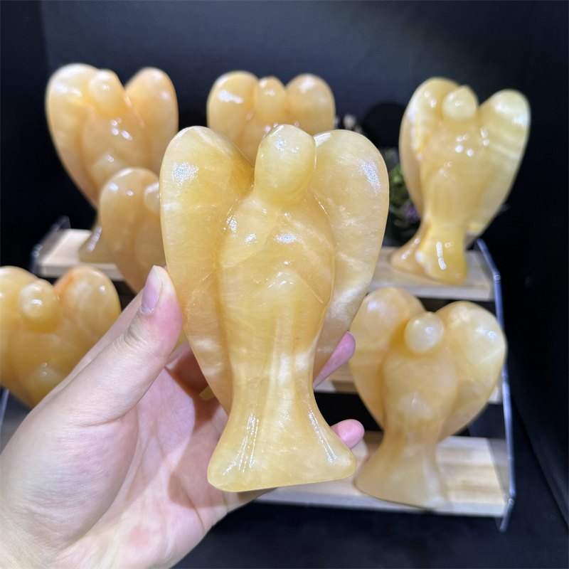 Yellow Calcite Angel Crystal Carving wholesale product photo 3