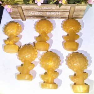 Yellow Calcite Sunflower Crystal Carving wholesale product photo 2